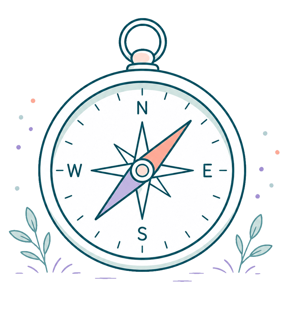 A compass pointing the way