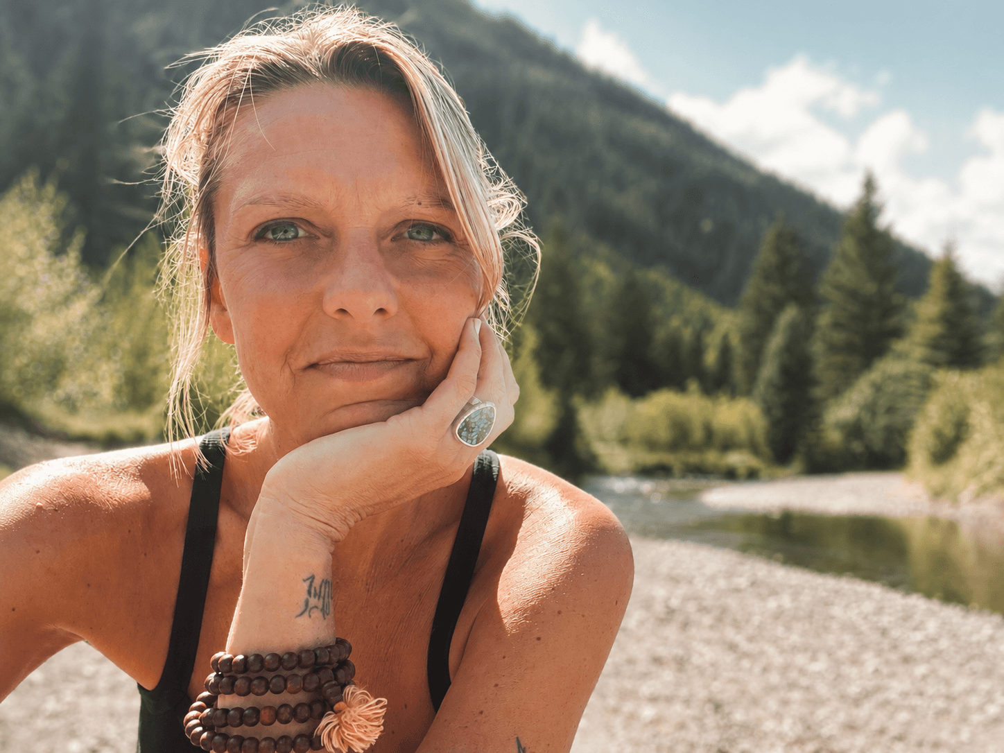 Tasha Darwent by the river